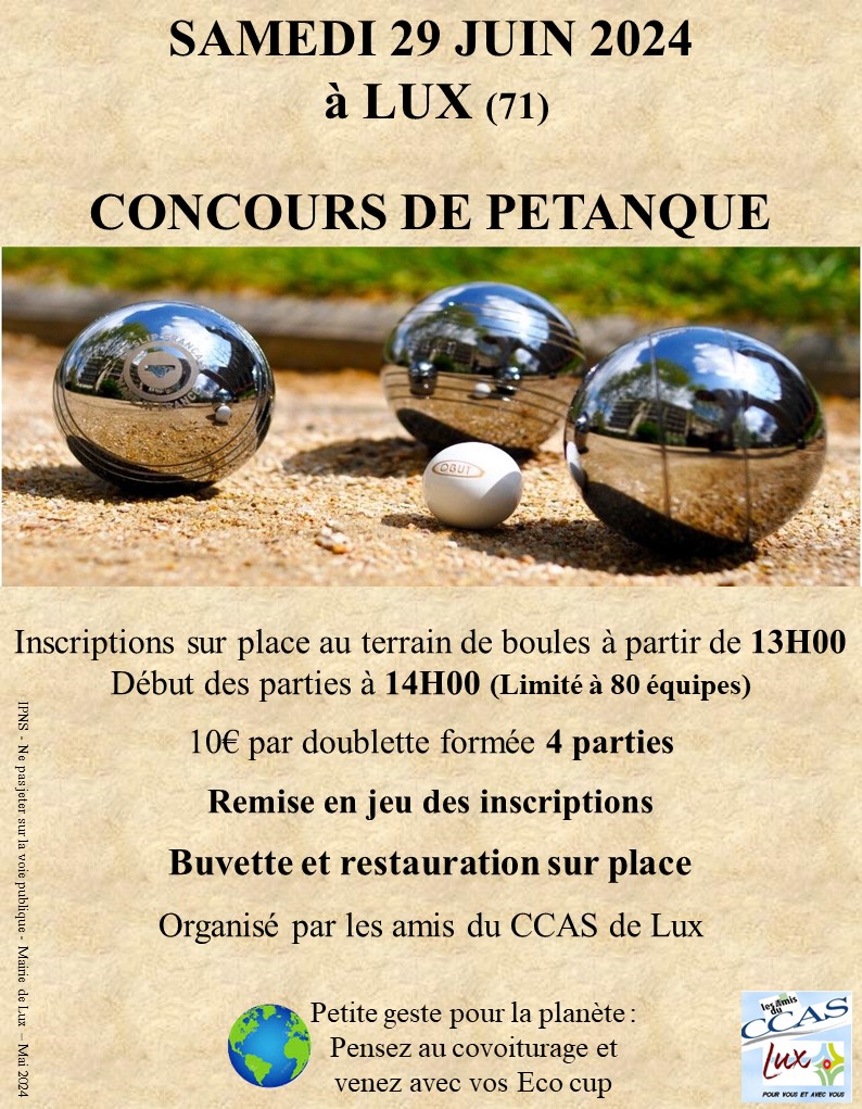 Concours de pétanque