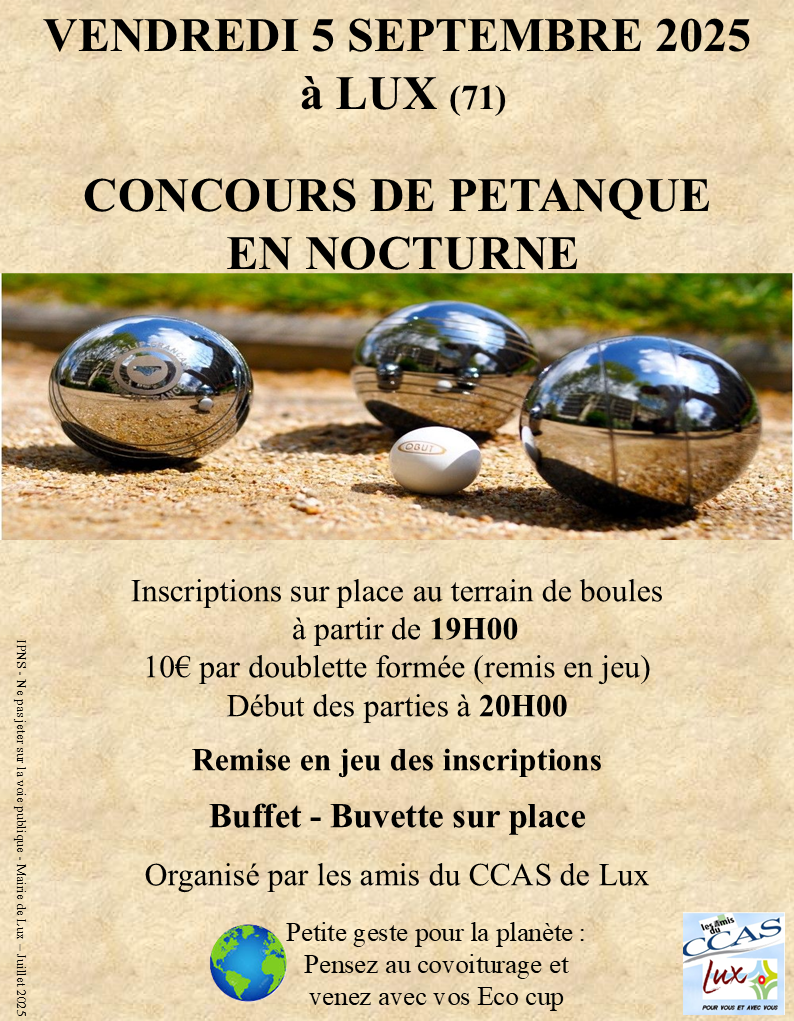 Concours de pétanque