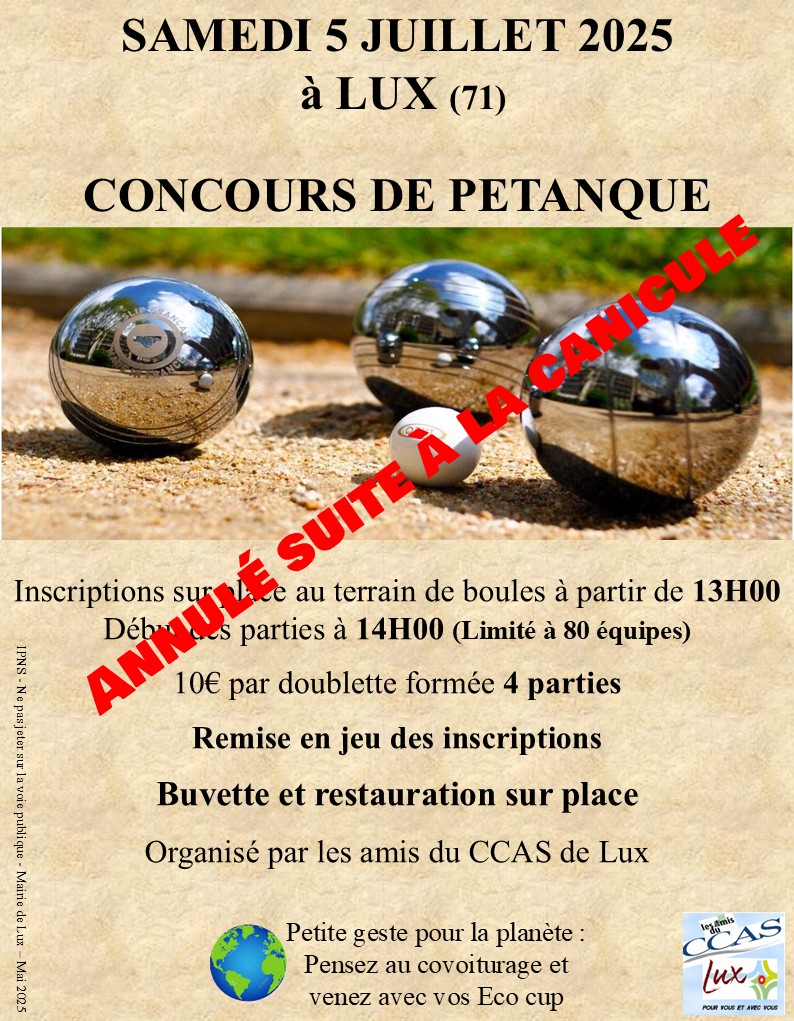 pétanque annulée